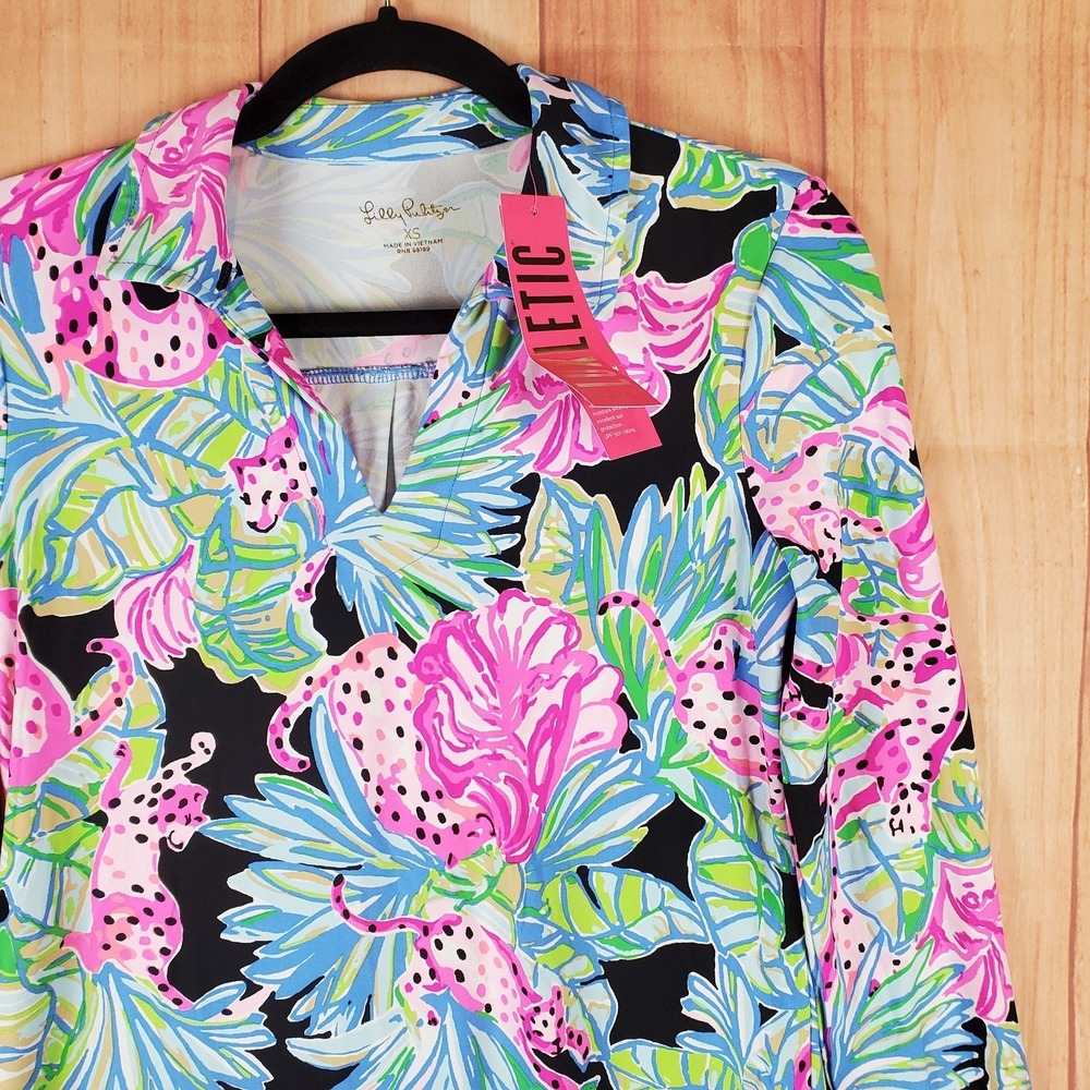 Lilly Pulitzer Brickell Dress Womens XS Pink Floral Print Nylon Stretch Upf 50+ - Picture 4 of 12